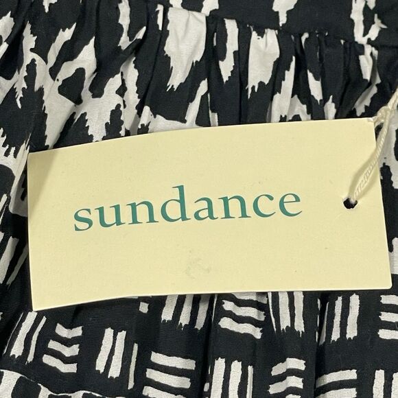 NWT Sundance Blakely Maxi Skirt Black White Geometric Pockets Back Zip Cotton XS - Picture 4 of 12